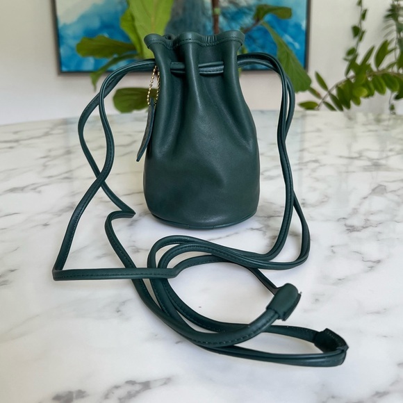 Coach Handbags - Coach Vintage Littleton Drawstring Mini Crossbody Shoulder Bottle Green 4144 USA